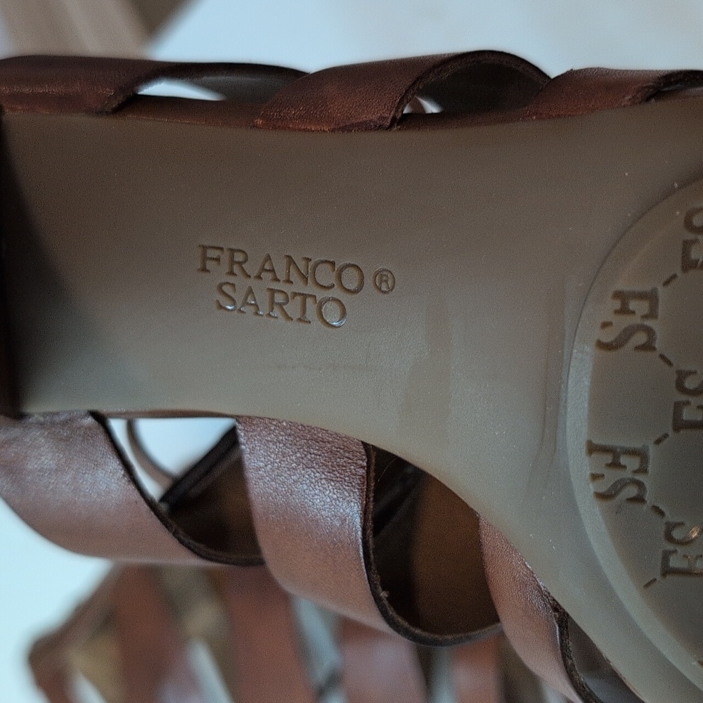 Franco Sarto Women's Gladiator Style Brown Shoes. Size 8.5 - Picture 7 of 14